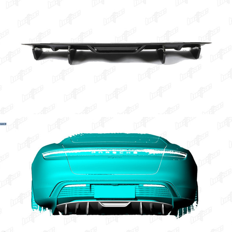 Suitable for Porsche Taycan Carbon Fiber Porsche Turbo modified Bctxe Dry Carbon Front Lip rear lip