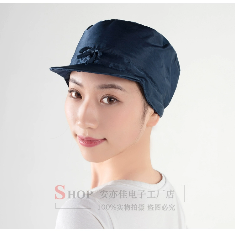 Mũ bướm chống tĩnh điện lưỡi vịt chống bụi nữ công nhân làm việc phòng sạch băng mũ mũ vải trắng nhanh khô 10 miếng mũ y tế mũ trùm đầu y tế