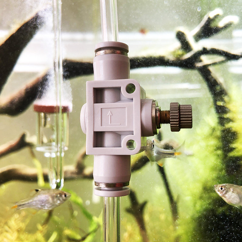 Carbon dioxide fine tuning valve regulating outgassing size diy gas switch water grass fish tank homemade CO2 regulating valve