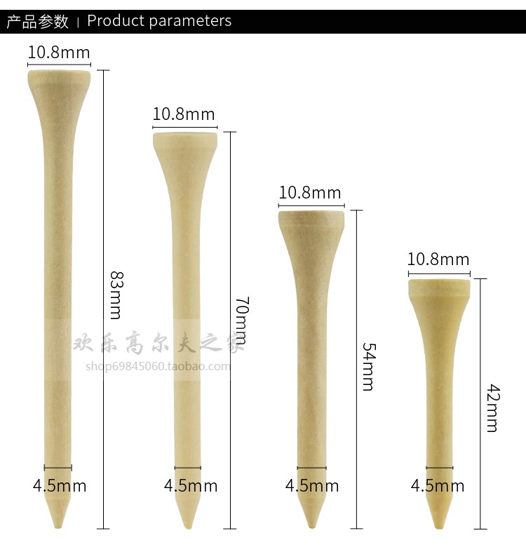 Nhà máy trực tiếp golf tee golf móng tay tre tee gỗ đinh bóng hỗ trợ số lượng lớn màu gỗ bao tay chống nắng nữ