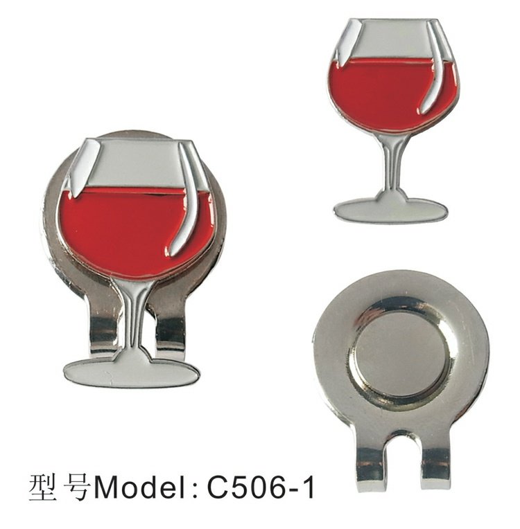 Sản phẩm mới Golf Red Wine Cup Hat Clip Mark Mark Ball Point Ball Cap Hat Clip giá để gậy golf