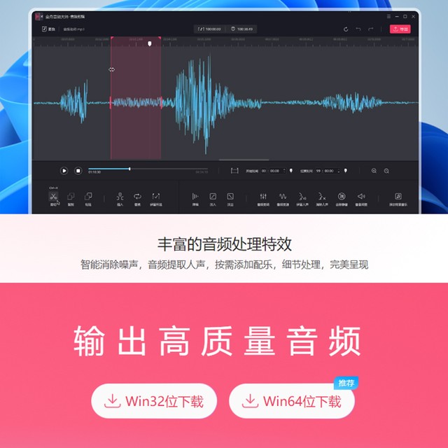 Jinzhou Audio Master Membership Computer and Car Music Format Conversion Mp3 Software for Editing, Merging, Noise Reduction, and Pitch Modification