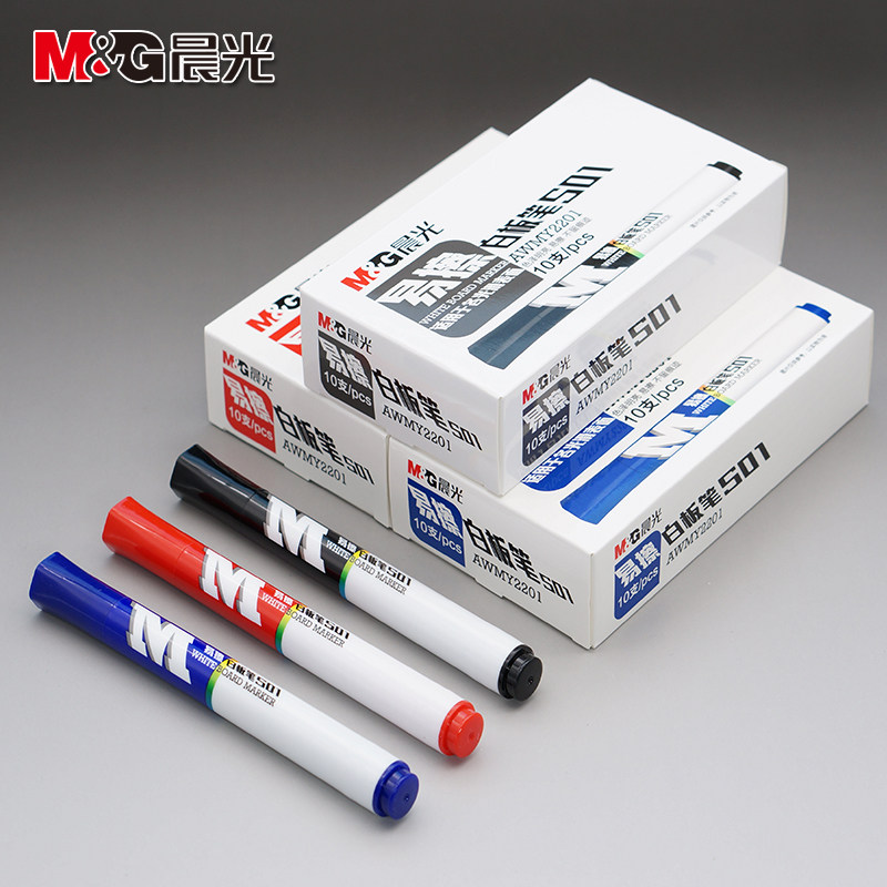 10pcs Box Morning Light Erasable Whiteboard Pen Easy To Wipe Water Pen Office Whiteboard Pen Erasable Whiteboard Pen