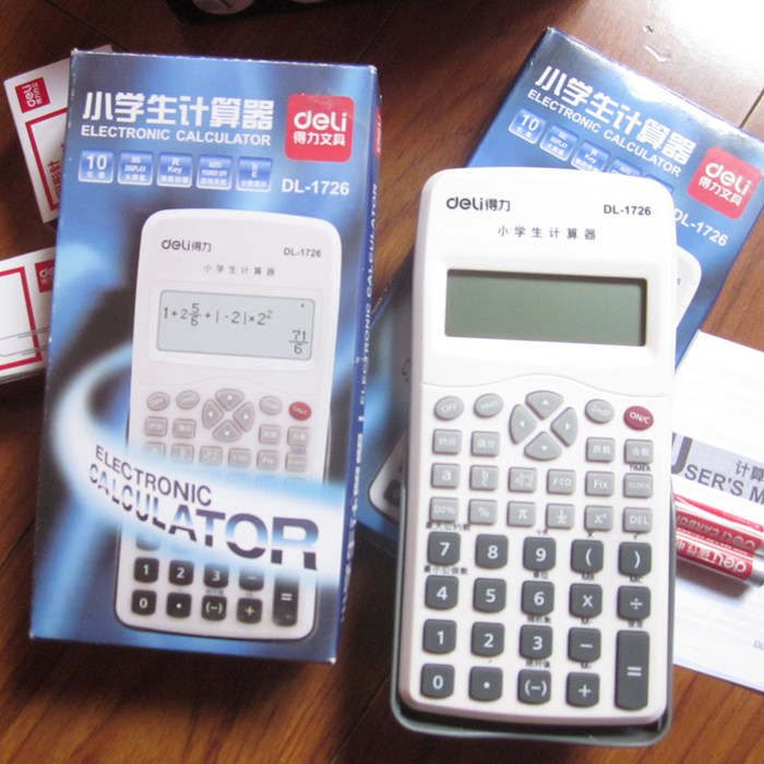 Deli Dl-1726 Calculator Multifunctional Calculator for Elementary School Students Scientific Calculator Elementary School Calculator