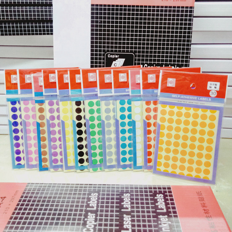 Wheedda adhesive label Label Paper Round Point Adhesive round point Labeling Round Sticker 10mm Red