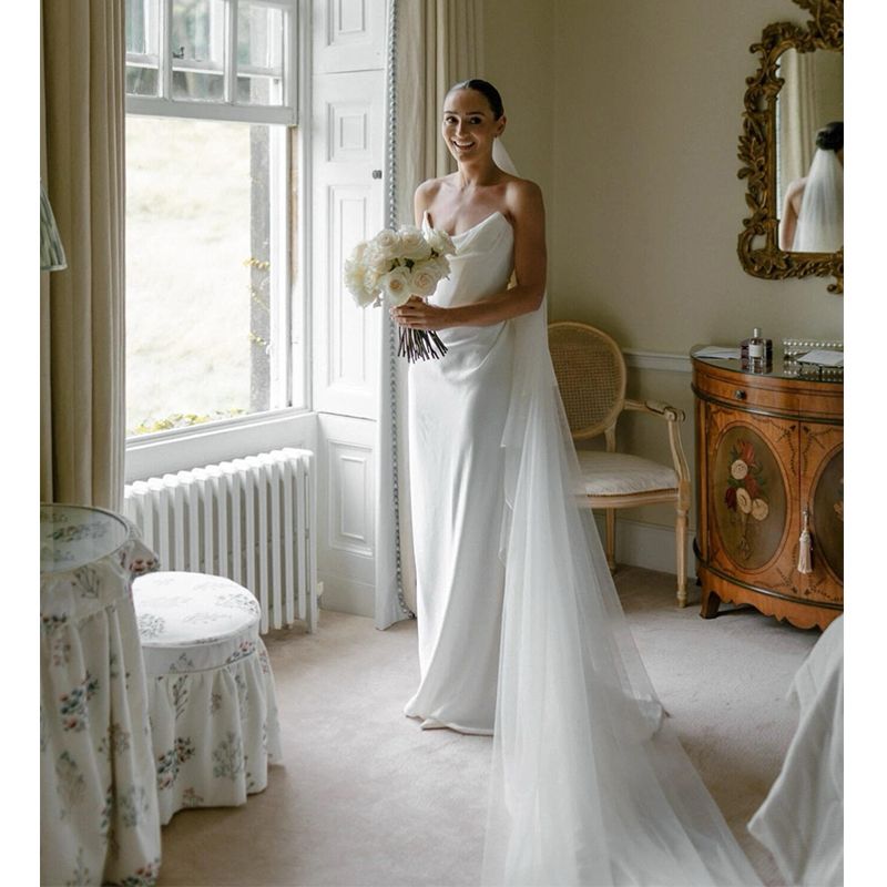 Queen Mother Satin Light Wedding Dress, Small Formal Dress, Going-Out Dress, Reception Dress, Simple and Ethereal, High-End Feel, Westwood Forest Style Queen Mother Satin Light Wedding Dress, Small Formal Dress, Going-Out Dress, Reception Dress, Simple and Ethereal, High-End Feel, Westwood Forest Style
