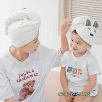 Japanese GP dry hair cap female super strong water absorption speed dry and thick bath cap wipe hair cute wrap headscarf