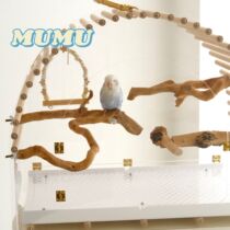 Peony Parrot Cage Home Acrylic Bird Cage Breathable Bird Cage Ornamental Peony Tiger Leather Sumptuous Luxury Cage