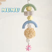 Parrot Bird Cage Hanging Decorations Nibble to Vent Deconsulting Grinding Teeth Parrot Supplements Calcium Mill Teeth Birds Toys 2 pieces