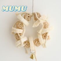 Parrot toys nibble with bird cage hanging decorations small birds nibble to vent grinding parrot grinders Tooth Birds Toys 2 pieces