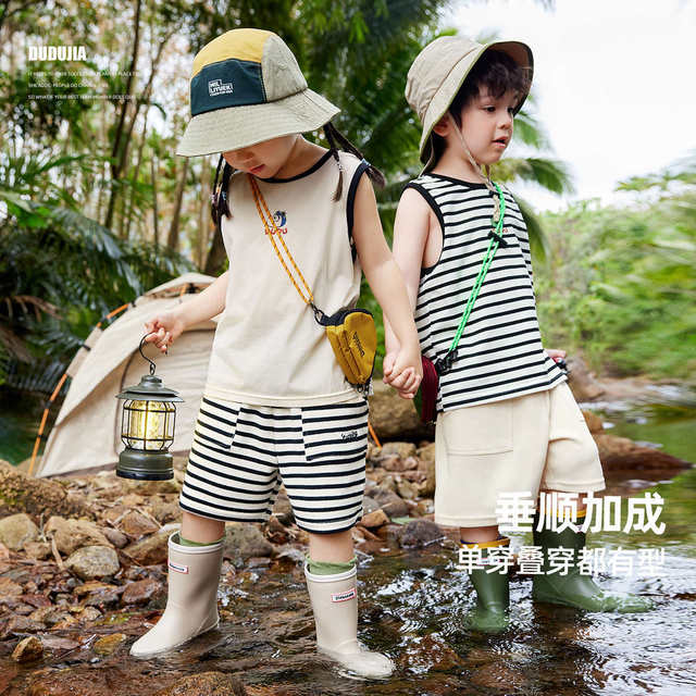 ເສື້ອກັນຫນາວເດັກນ້ອຍ Dudujia summer camping style baby vest summer clothes new baby vest boy vest ເຄື່ອງນຸ່ງເດັກນ້ອຍ