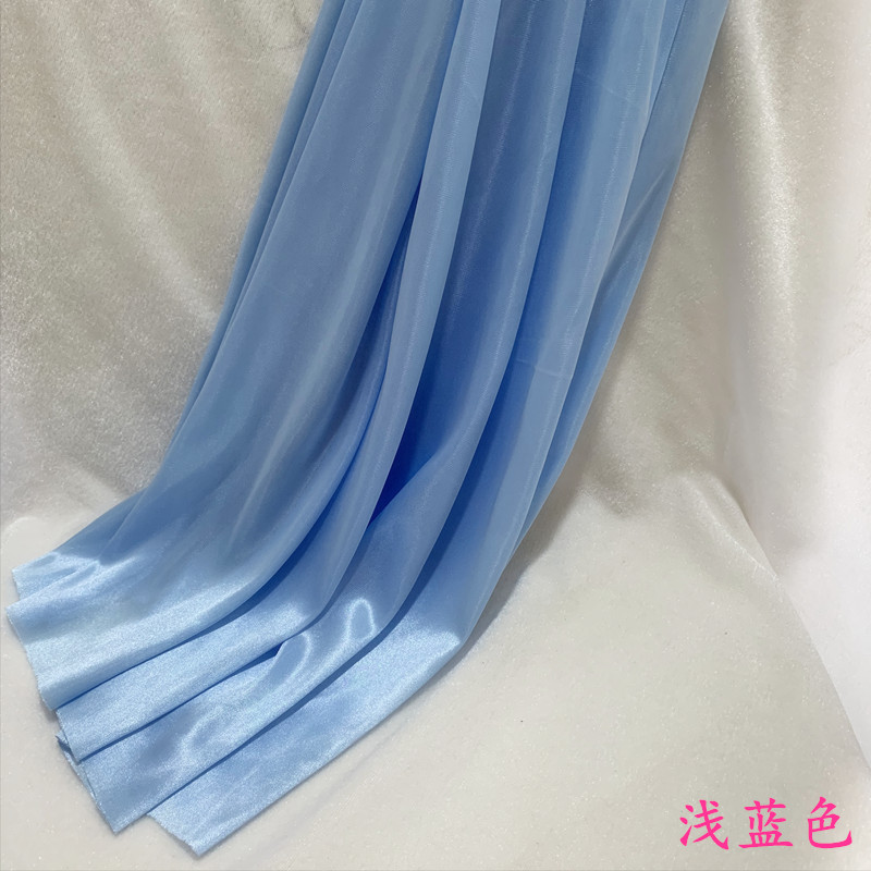 Wedding stage gauze curtain background layout ice silk fabric welcome area birthday dessert table decoration cloth curtain pearly ice silk