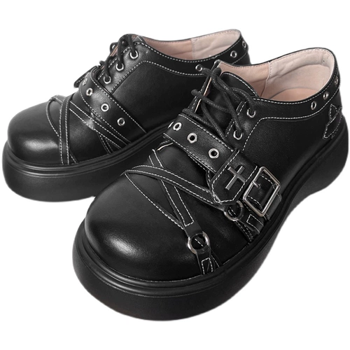 Супербинк Суд, возлюбленная оригинальная азиатская культура Y2K Dark Pound Hot Sweet Sweet Sweet обувь готическая кожаная обувь