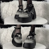 Superpink [Lock Love] оригинальные субкультурные популярные туфли для девочек на толстой подошве, милые крутые кожаные туфли в стиле панк y2k для женщин