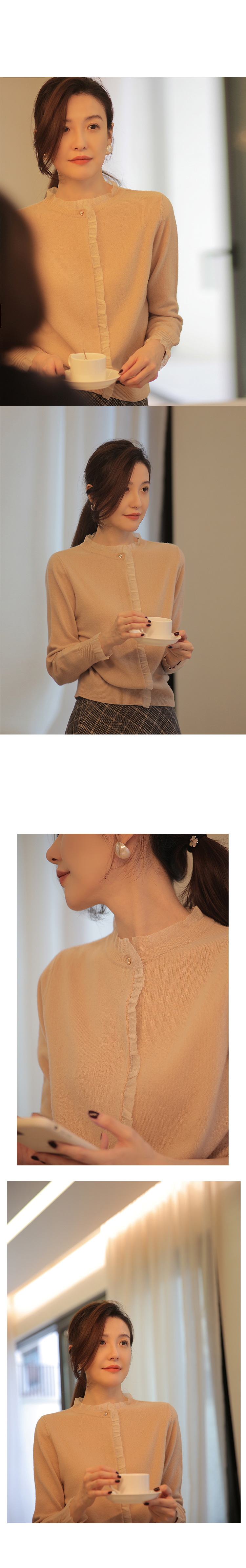 D6549 650K ÁO KHOÁC NỮ DONTDO ÁO LEN DÁNG DỘNG MÙA XUÂN THU ĐÔNG HỌA TIẾT HOA THỜI TRANG NỮ REN G02 SẢN PHẨM MỚI