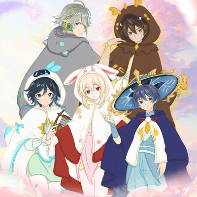 Thickened flanged plush cartoon cape shoulder cape for anime merchandise, cute and funny male and female students, air-conditioned blankets for spring and autumn
