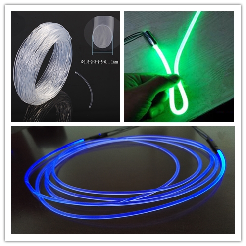1 1 1 5 2 3 4 5MM ultra bright light guide fiber guide light strip through body transparent side light luminous fiber line