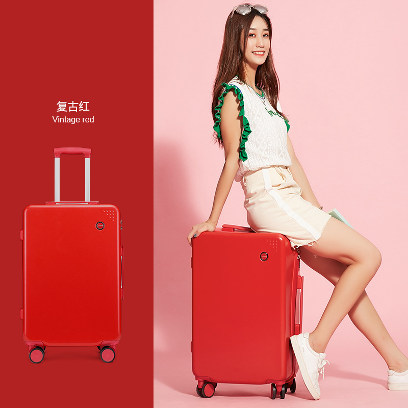 Japan GP net red 20 inch new men and women universal wheel suitcase password trolley case can board solid color suitcase