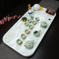 Tea set Office with high-end household living room Simple modern creative anti-marble drainage tea tray