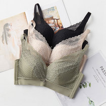 2021 New Genuine Silk Bra Lace Small Breasts Gathered to receive Breasted Back Topy Back No Steel Ring Bra Underwear