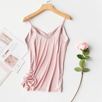 Real silk harness vest color bumbled mulberry silk splicing sleeveless complexion undershirt wearing white inner lap strap shirt