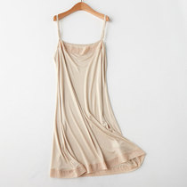 Real Silk Knit Inner Hitch Pendant With Skirt Bottom Skirt Comfort Lace Side Loose 100 Hitch Long Lining Skirt Mulberry Silk Sleeping Dress