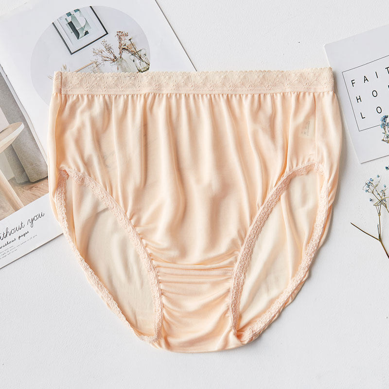 Fertilizer plus large silk underwear female high waist fat pants pregnant pants mother pants pants