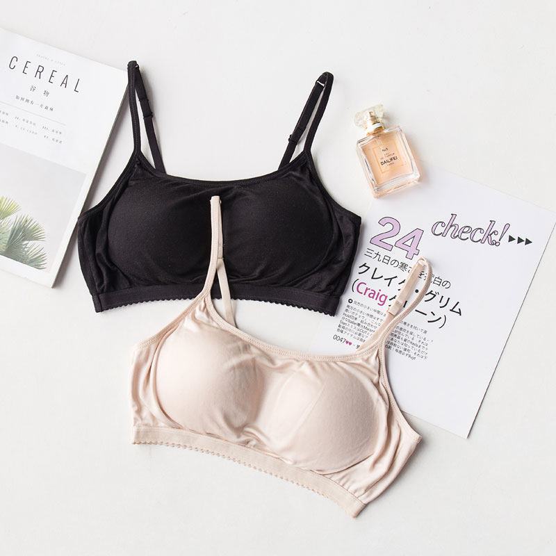 Silk Bra Vest Type No Steel Ring Thin Yoga Bra Sports Underwear Skin Color Silk Tube Top Type One