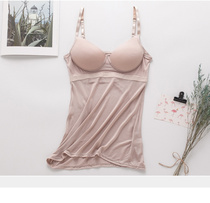 Mulberry silk sling bra cup one piece without steel ring silk underwear no-wearing bra vest halter shirt corset