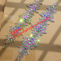 Dazzling Lights AB Color Glass Drill Strip Big Drill Accessories DIY acting out Stage Gown Waist Chest Front Trim Drill
