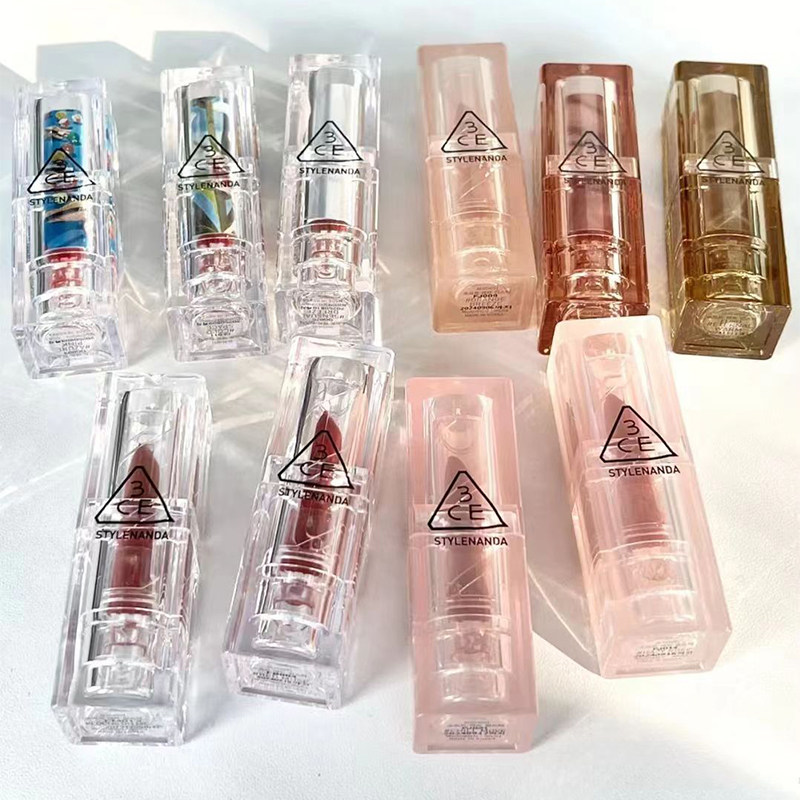 Korea 3CE smoke pipe mouth red square tube thin tube mist surface matt velvet red tube black tea with iron nourishing red pear color-Taobao