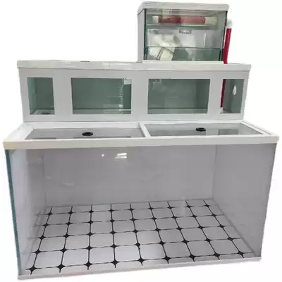 Ultra-white fish tank External upper filter tank top filter tank Jinjing glass tank Koi tank goldfish tank Drawer type dry and wet separation