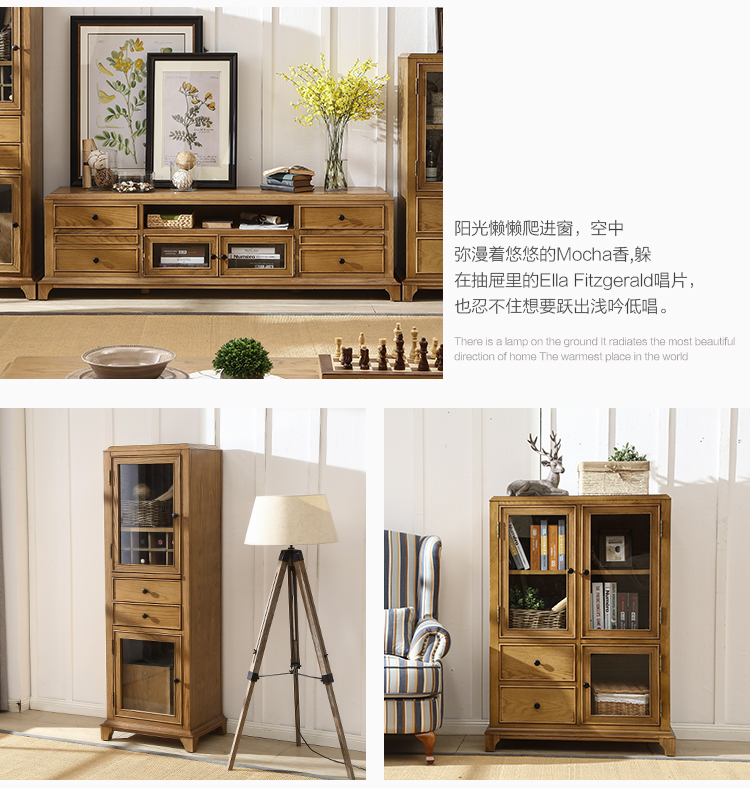 Bàn cà phê gỗ rắn Mỹ Phòng khách đơn giản Bàn cà phê TV Tủ kết hợp bộ bàn ghế Châu Âu Bàn cà phê rất nội thất gia đình - Bàn trà bàn gỗ giá rẻ