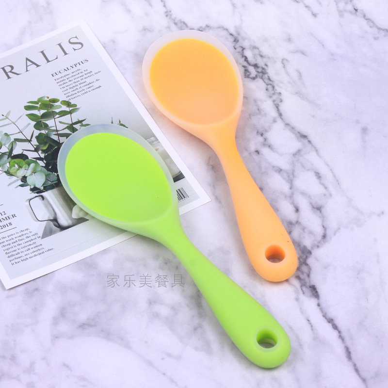 Not stained with special silicone Rice Spoon high temperature resistant and anti-hot integrated rice spoon not stained with rice Home Not Injury Pan Scoop