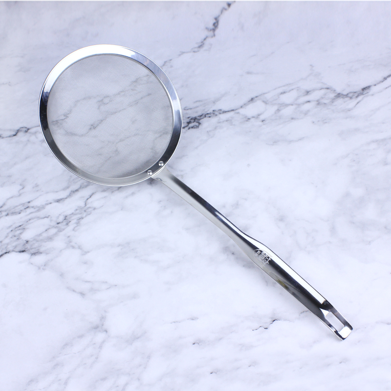 Leak spoon 304 stainless steel juice soy milk filter Flour Griddle Fried Net Leak Oil Spoon Home Net Leaking Spoon