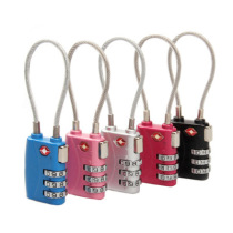 Overseas travel customs code lock travel suitcase lock anti-theft 3-digit wire rope Just TSA719