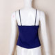 (Leakage L-3XL) Jinbojin 2023 summer dress sexy women's bellyband suspender embroidered navy blue cotton tail goods