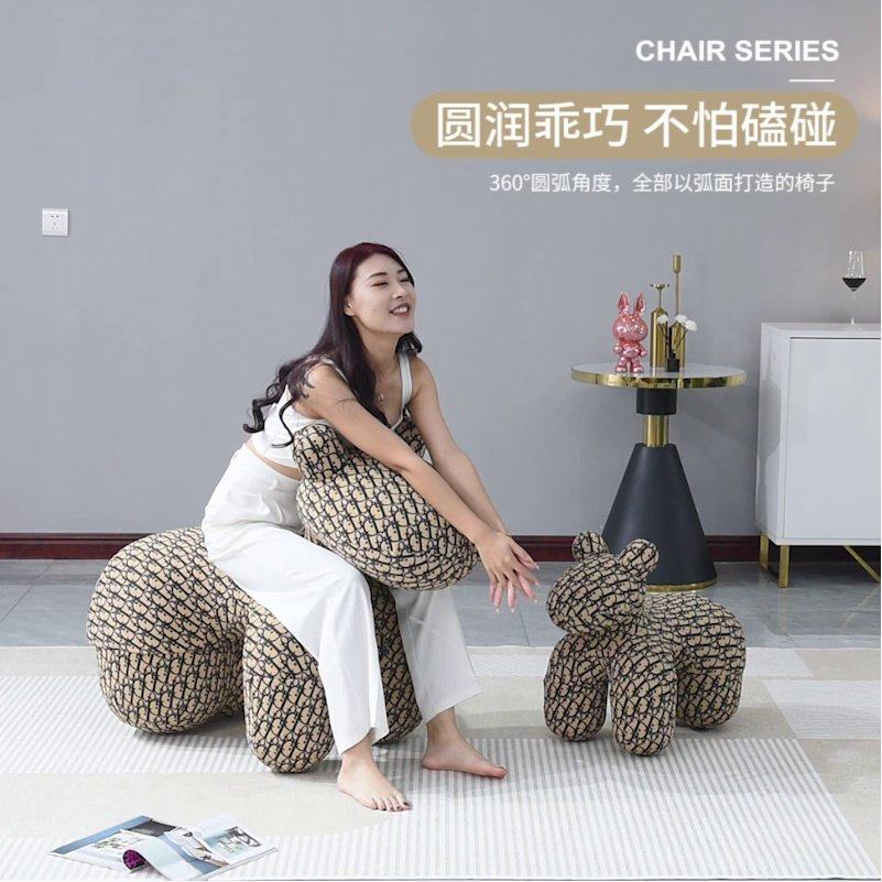 Small Horse Chair Children Seat Creativity Web Red Animal Seat Sloth Sofa Brief Modern Cartoon Living-room Pendulum-Taobao