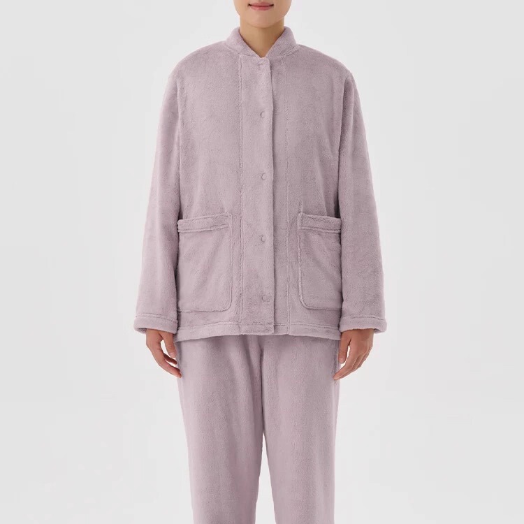 Original Warm and Soft Pajamas, Thickened and Warm for Autumn and Winter, Coral Fleece, Unisex Couple Style, Microfiber Plush Loungewear Set