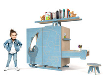 (Half-price clearance) childrens room storage cabinet bookshelf helicopter cabinet 100% European imports Nordic