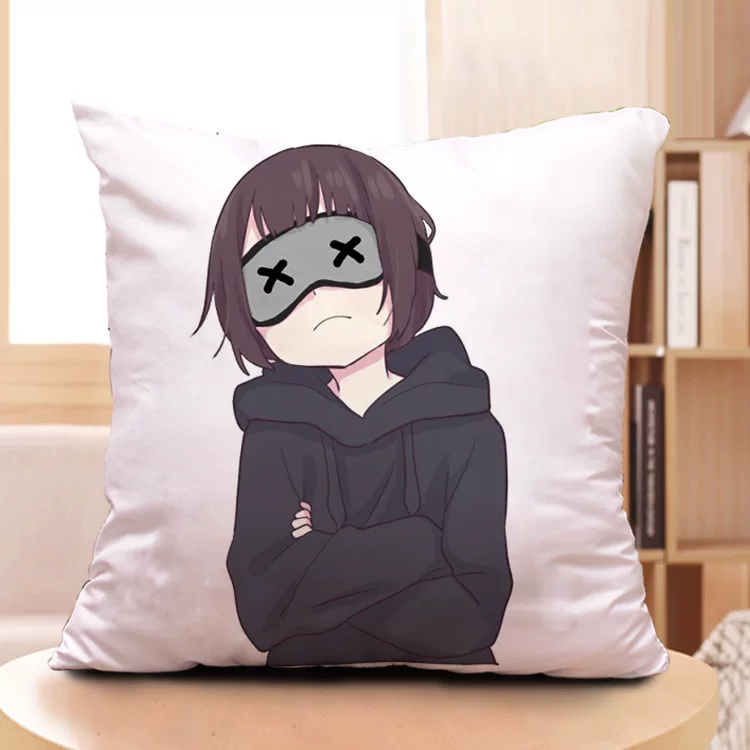 Подушка с изображением Menhera-Chan, держит соус, Linecamera, набор эмодзи WeChat QQ, аниме-подушка на заказ