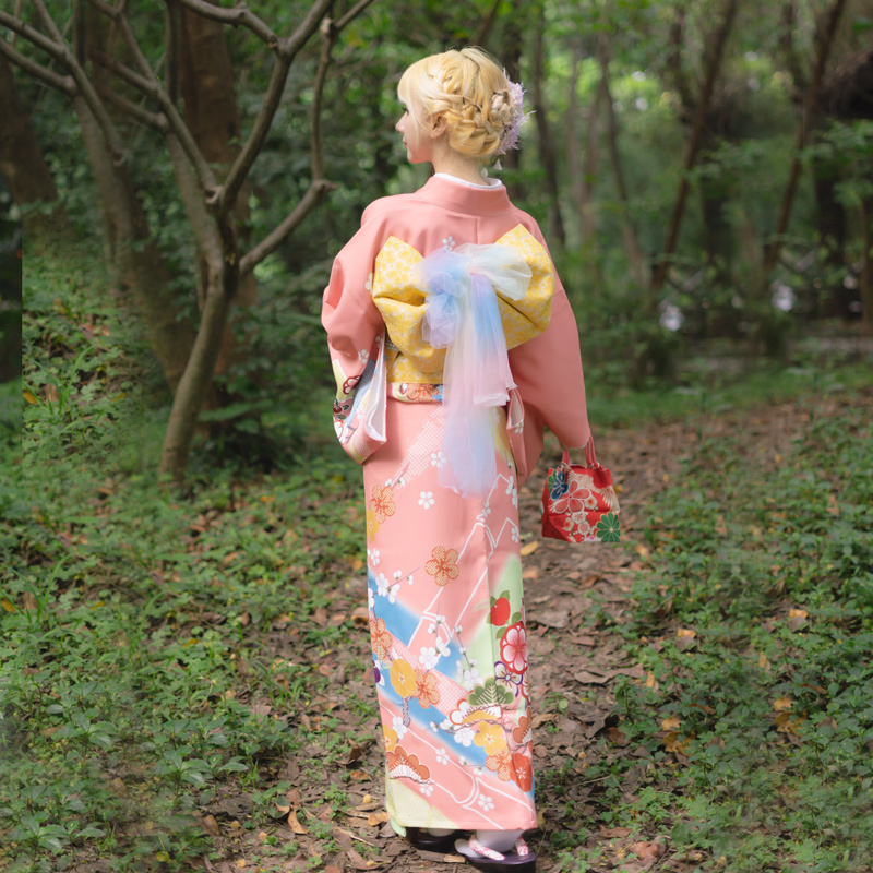 New Style Printed Traditional Formal Japanese Kimono for Women, Kimono Set for Travel, Japanese Wedding Attire