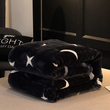 Winter Raschel Blanket Double-Layer Thickened Warm Quilt Student Dormitory Winter Blanket Office Nap Blanket Throw Blanket