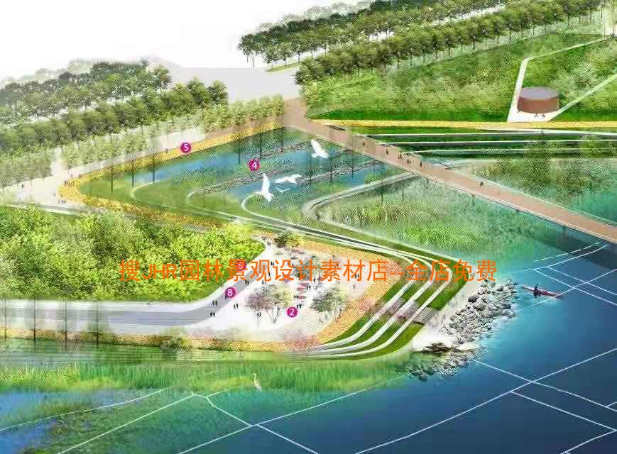T177湿地公园雨水花园儒乐湖SWA景观规划设计方案文本效果...-2