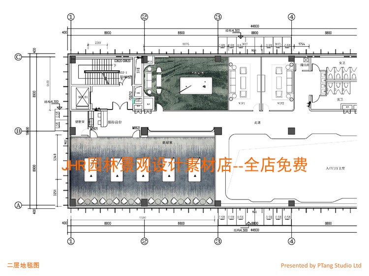 T648售楼中心展示区室内装修设计方案效果图平面图施工图C...-6