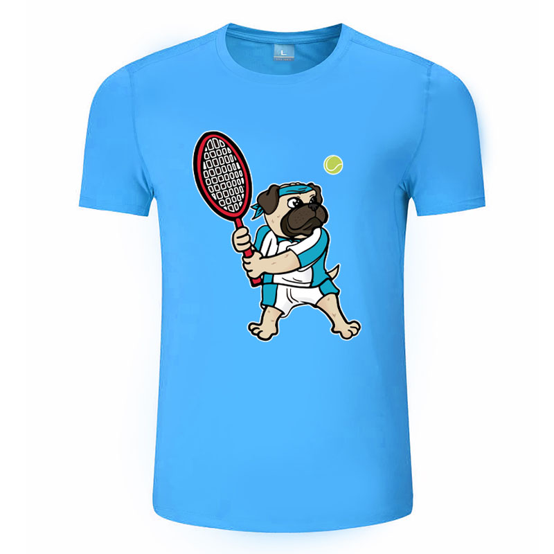 Wayfinder sports summer new cartoon print tennis short-sleeved quick-drying children's top breathable perspiration