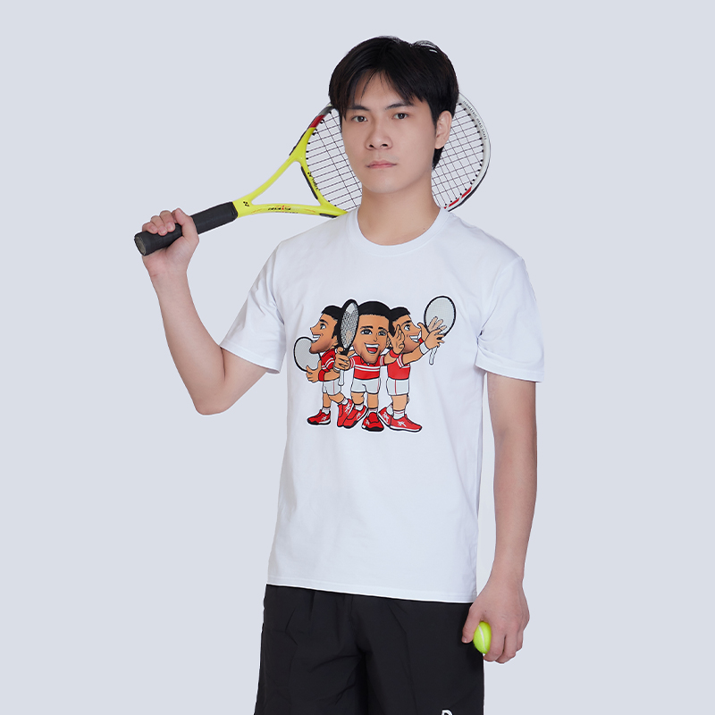 Xiaode cartoon cotton T-shirt pathfinder sports Djokovic skin-friendly and comfortable tennis top tennis clothes
