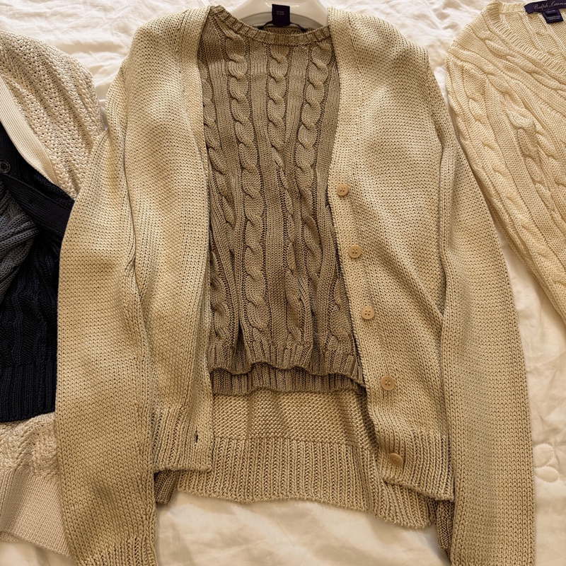 [Photographed on September 3Rd] 2026 New Women's 100% Silk Cable Knit Sweater Cardigan, Luxurious and Relaxed Knitted Top