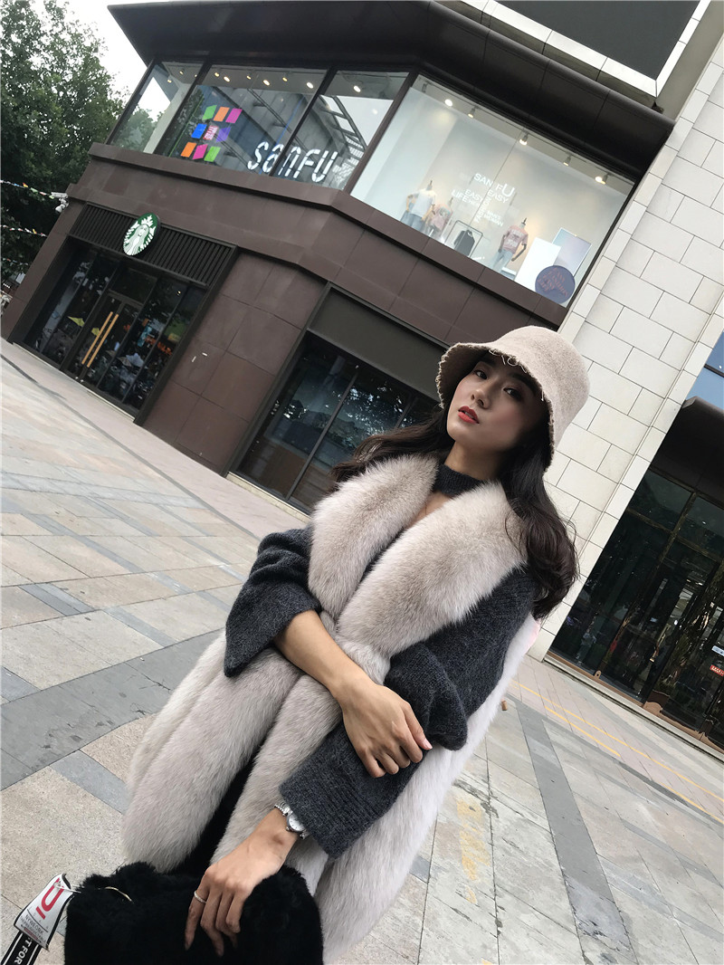 2018 thu đông mới giả lông cáo lông thú vest nữ dài phần thon gọn phiên bản Hàn Quốc của áo vest lông khoác lông cừu