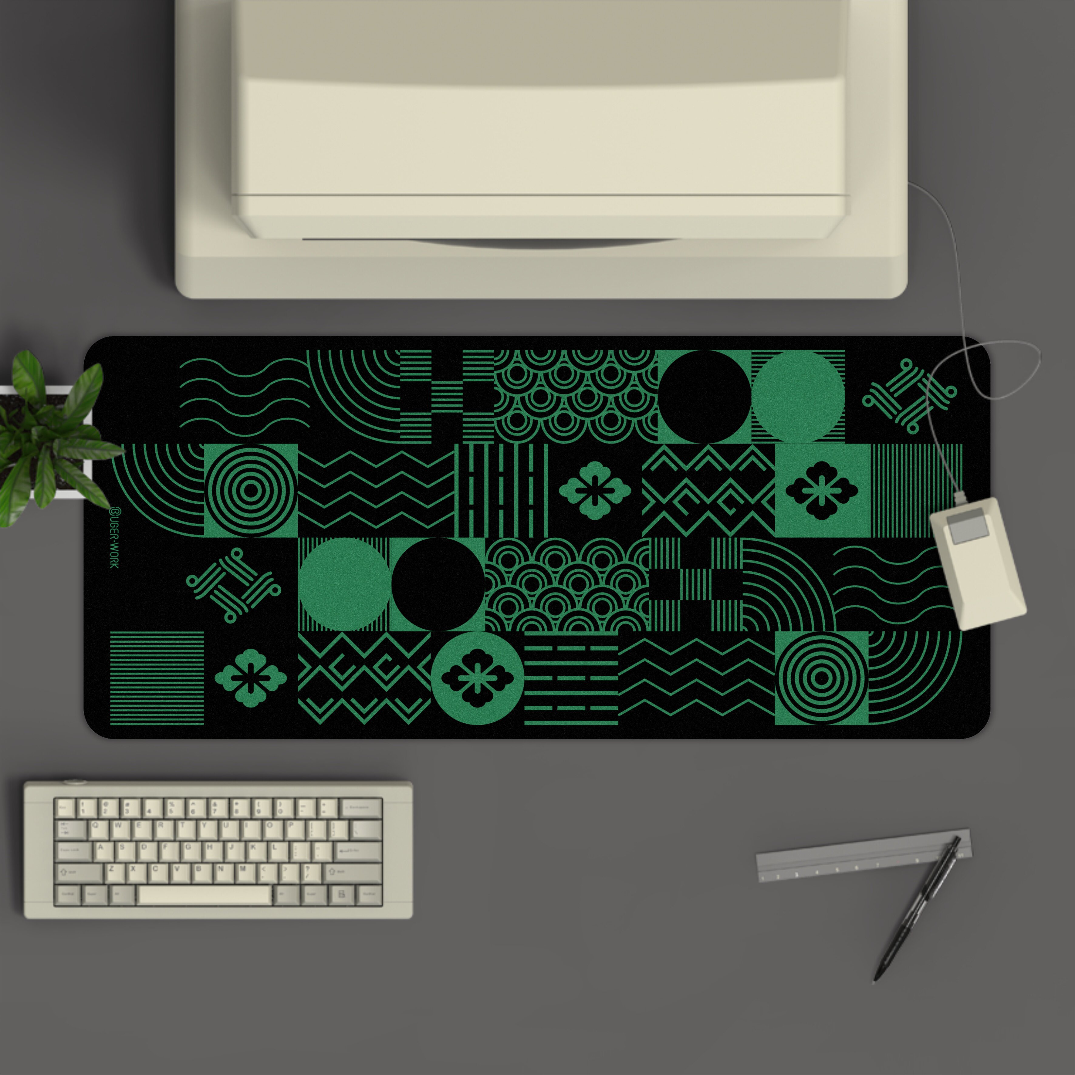 Landscape Themed Keycap Slip Rat Cushion Oversize BUGER Original natural section Messy Cloth surfaces with lock sides